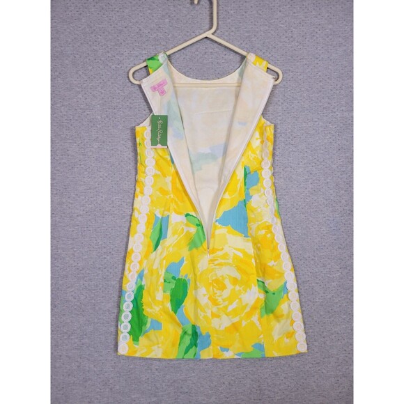 NWT Lilly Pulitzer Yellow Mila Shift Dress Sz 6 First Impression Sunglow Yellow - Picture 14 of 16
